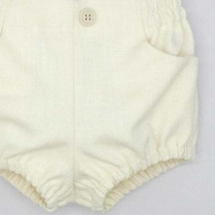 BERMUDA GOMITAS LINO BLANCO