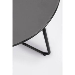 Tavolino rotondo AUSTIN in acciaio antracite