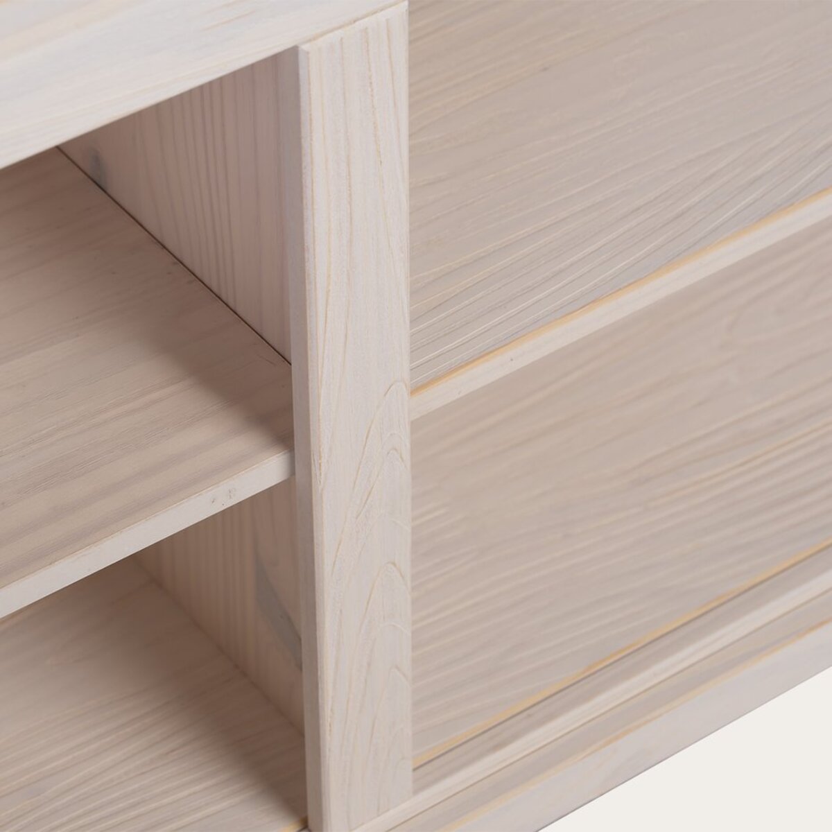 Meuble tv Tarifa -bois massif d'araucaria-couleur baishi 160 x 55 x 40 cm