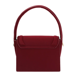 Mini bag donna bordeaux in tessuto