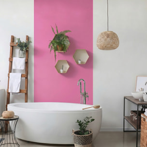 Rouleau adhésif décoratif Vinyle au Mètre - Rose - Sticker Lavable Imperméable Mur Cuisine Meubles