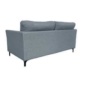 Canapé 3 pl OUESSANT 180 cm fixe tissu Grey - 100% déhoussable - Fab. France