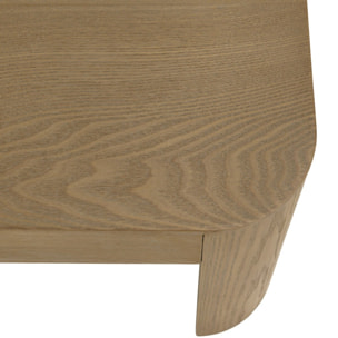 ELLA - Table basse rectangulaire L122 couleur naturelle design arrondi