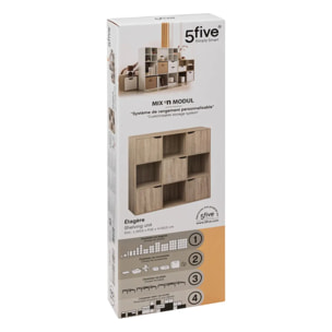 Etagère "Mix 'N Modul" 9 cases naturel