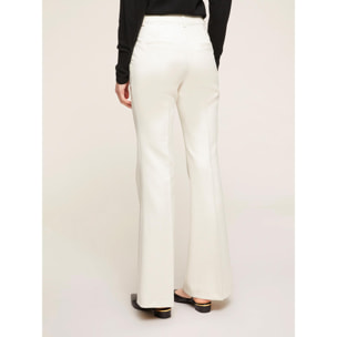 Motivi - Pantalones flare elegantes - Blanco