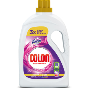 Colon Vanish Advanced Detergente para la lavadora Gel 80 lavados (2 botellas x 40 dosis)