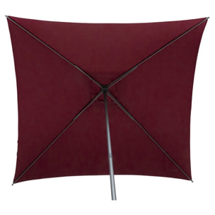 Parasol droit carré Soya Bordeaux