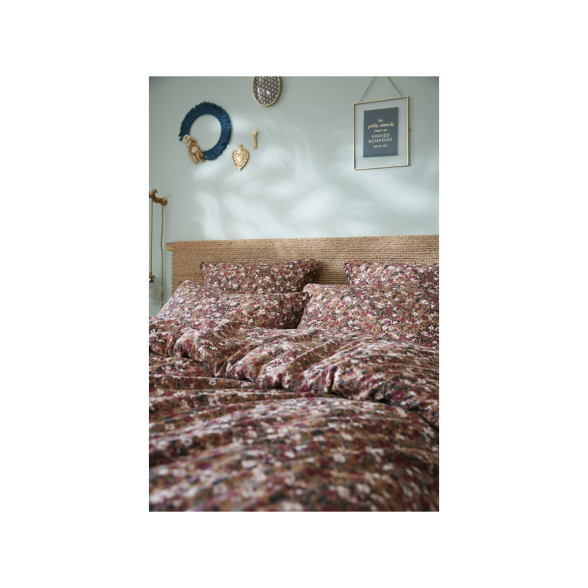 Lot de 2 taies d'oreiller 60x60 cm en gaze de coton - CAPUCINE