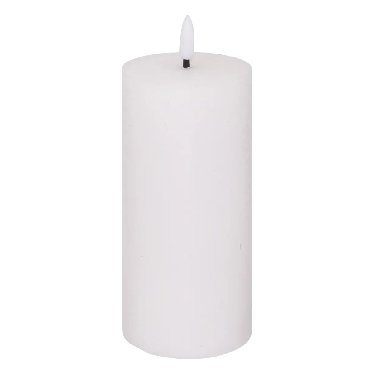 Bougie ronde LED Molia 7x18cm blanc