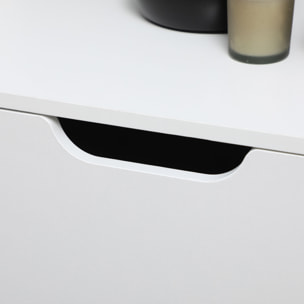 Armario de Salón con 2 Puertas 1 Cajón para Oficina Estudio 98x39x81,5 cm Blanco