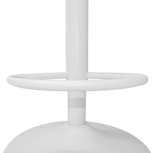 Amsterdam - Set 2 Sgabelli Bar 45x80x45 cm in Acciaio Verniciato Polietilene e Similpelle Imbottita Bianco