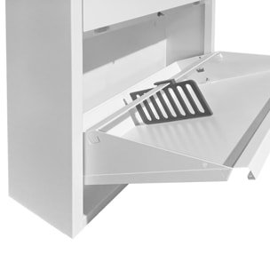 Scarpiera grigia moderna a 3 Ante in metallo salvaspazio - Emy