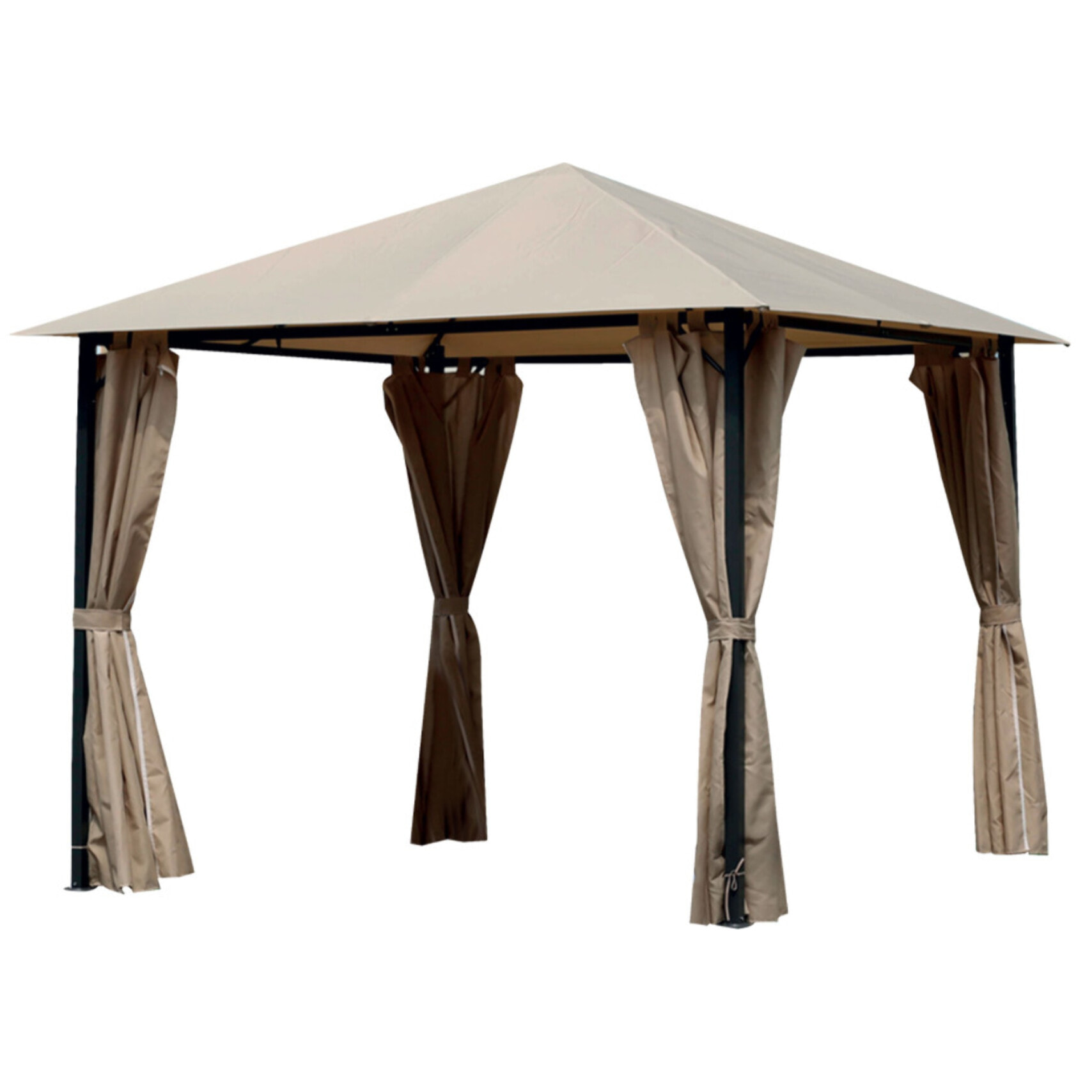 Tonnelle 3x3m - acier - taupe - KHEFREN