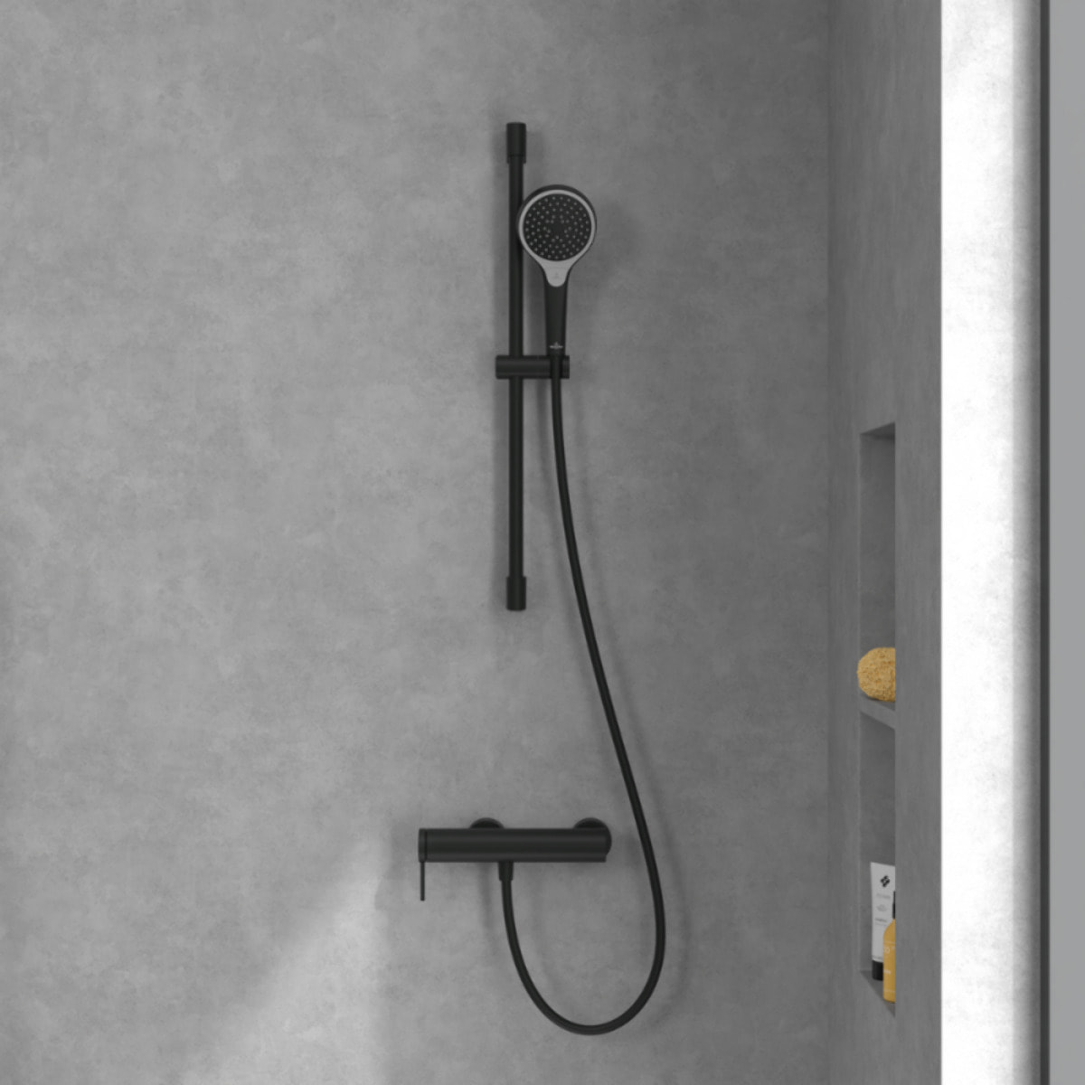 Mitigeur mécanique douche Loop & Friends Noir mat