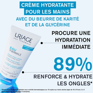 Eau Thermale - Crème d'Eau Mains - Hydrate, Protège & Adoucit 50 ml