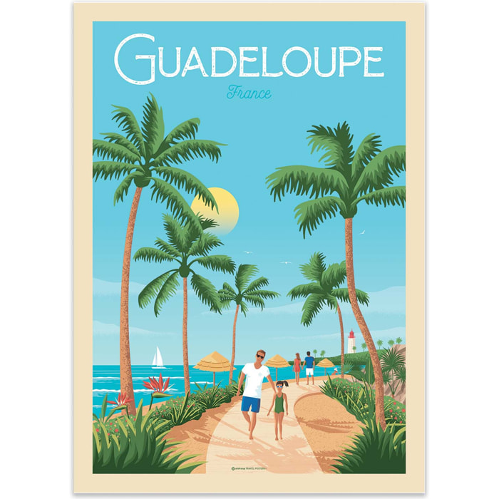 Affiche - Guadeloupe - Olahoop Travel Posters