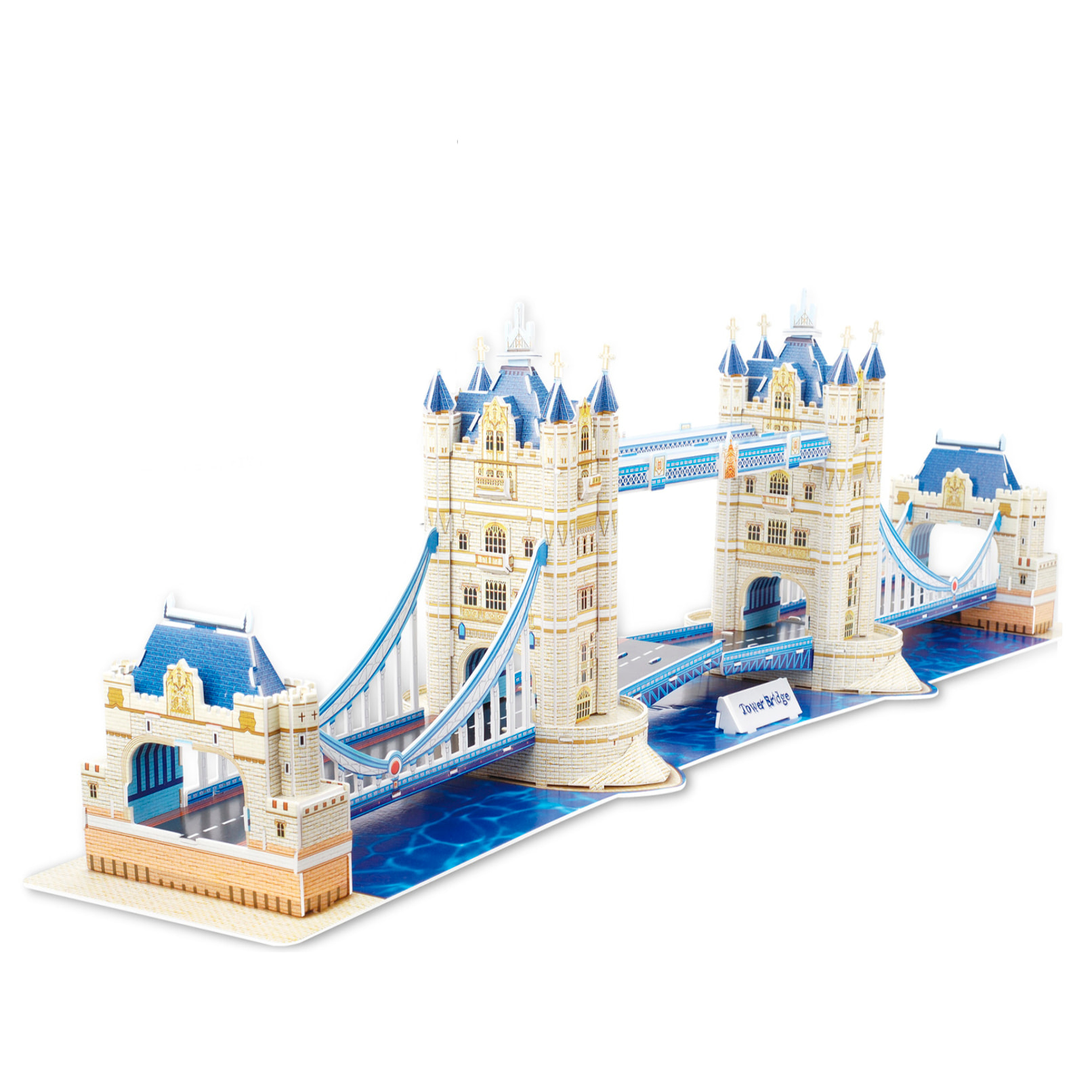 Puzzle 3D del Tower Bridge a Londra. Contiene 120 pezzi che puoi assemblare senza bisogno di attrezzi o colla. Raccomandato per bambini di oltre 3 anni.