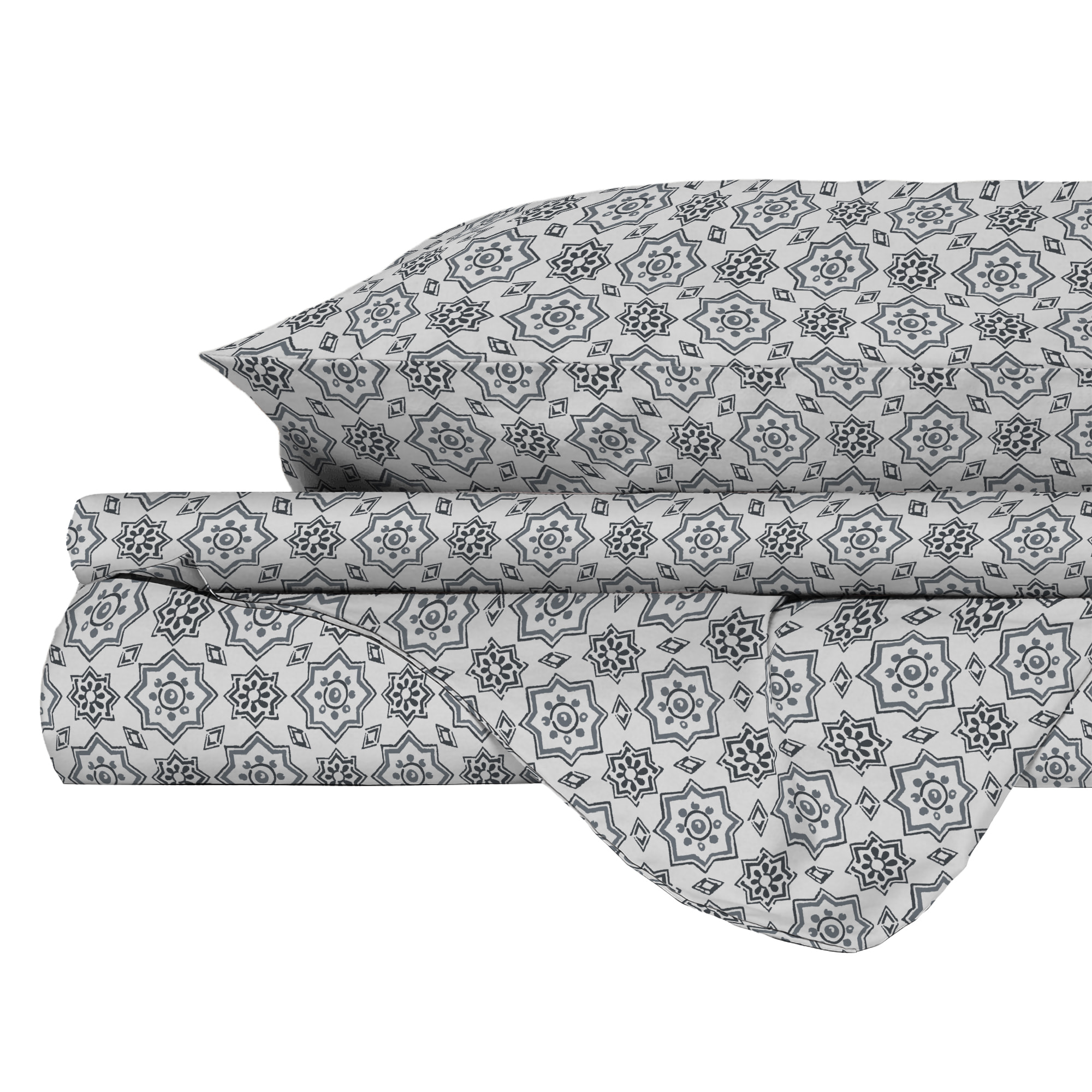 PARURE COPRIPIUMINO ATHENA, 100% Cotone, Made in Italy - DORA FUMO