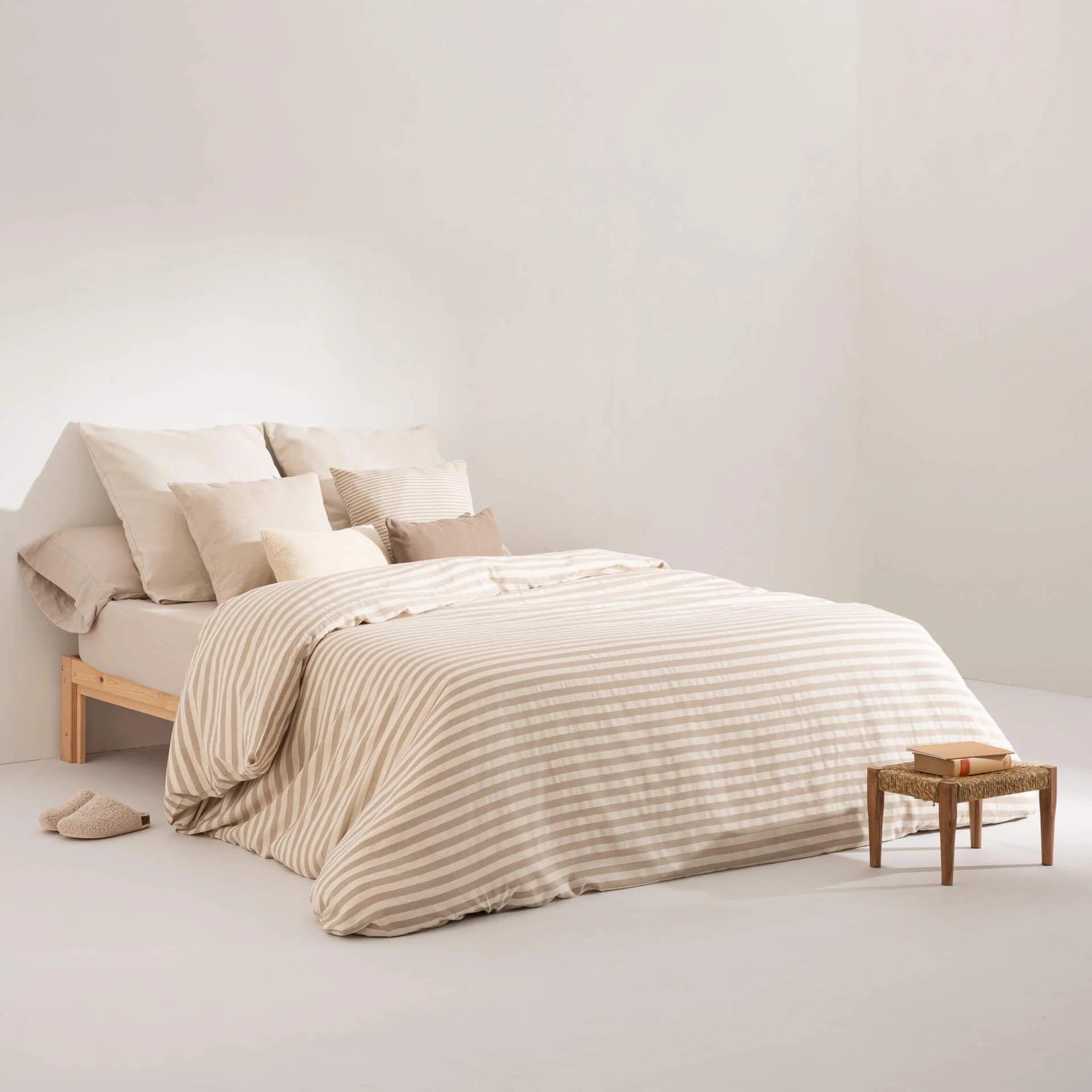 Housse de couette jacquard Jávea Grand Tabac