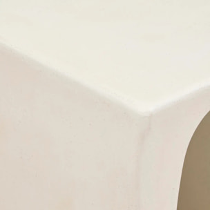 Meuble bas 4 étagères Chesni ivoire 137x36cm