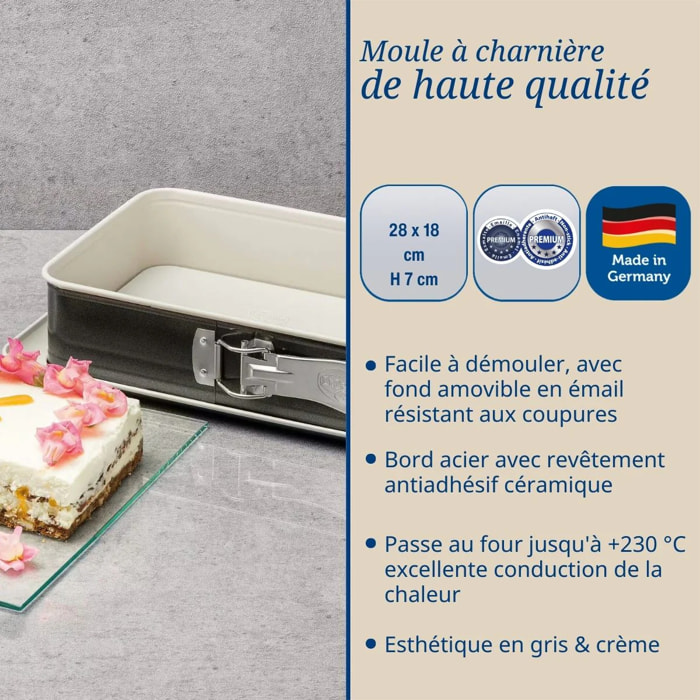 Moule à gâteau céramique et plat four 28 x 18 cm Dr Oetker Back Trend