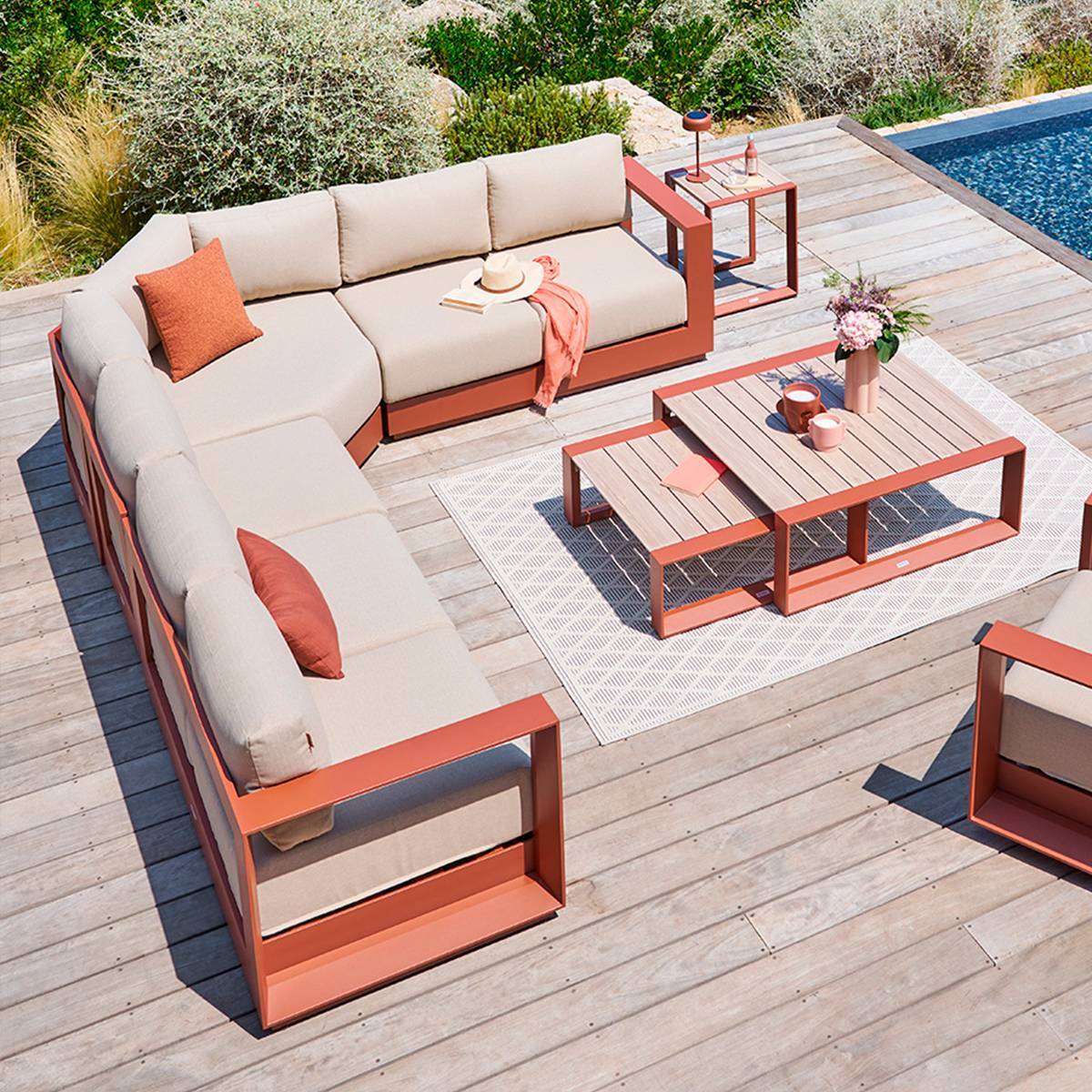 Salon de jardin Allure 5 places beige