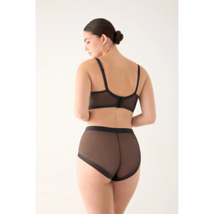 Slip vita alta donna Nero