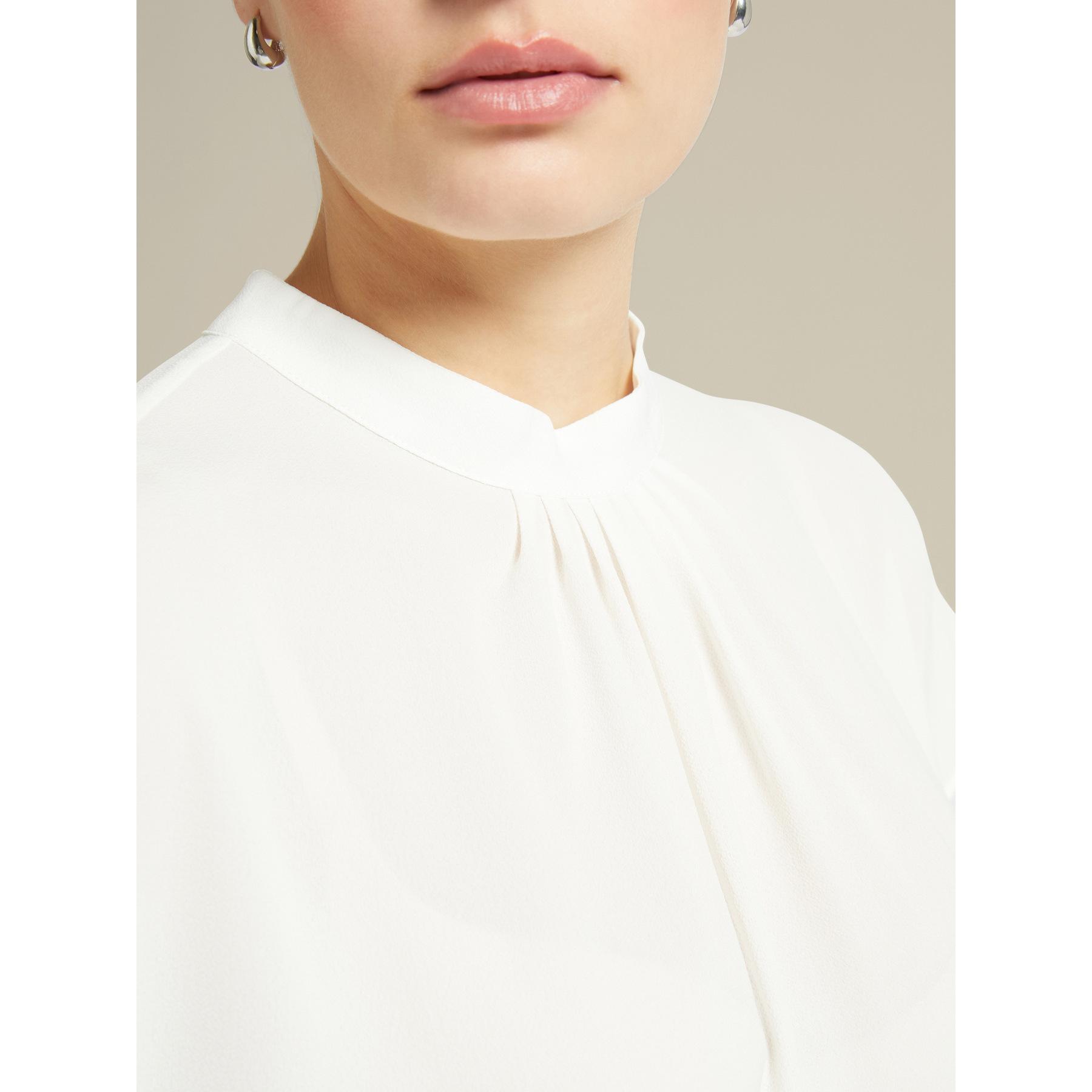 Elena Mirò - Blusa con pieghe davanti - Bianco