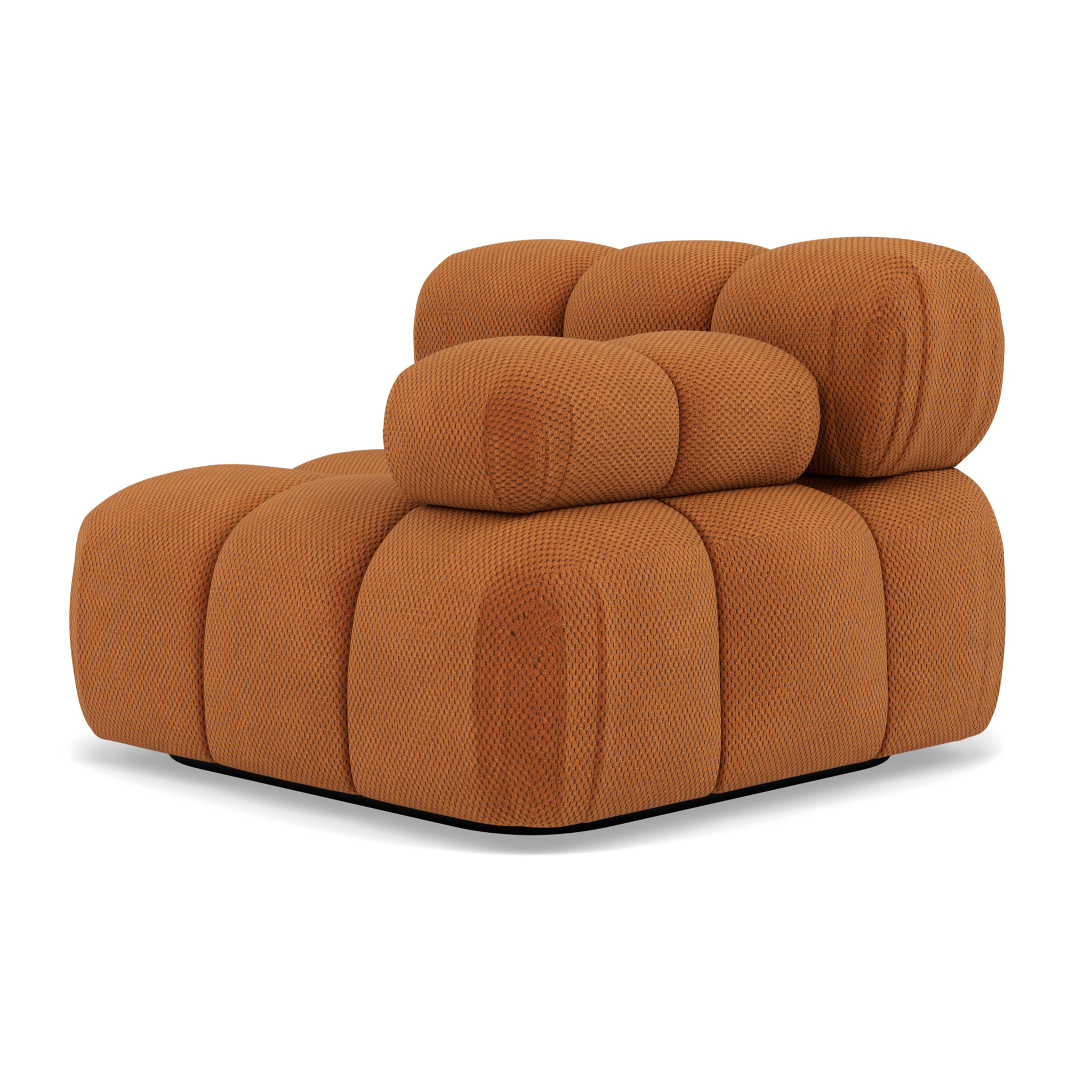 Ruby - module d'assise droit en velours texturé - Terracotta