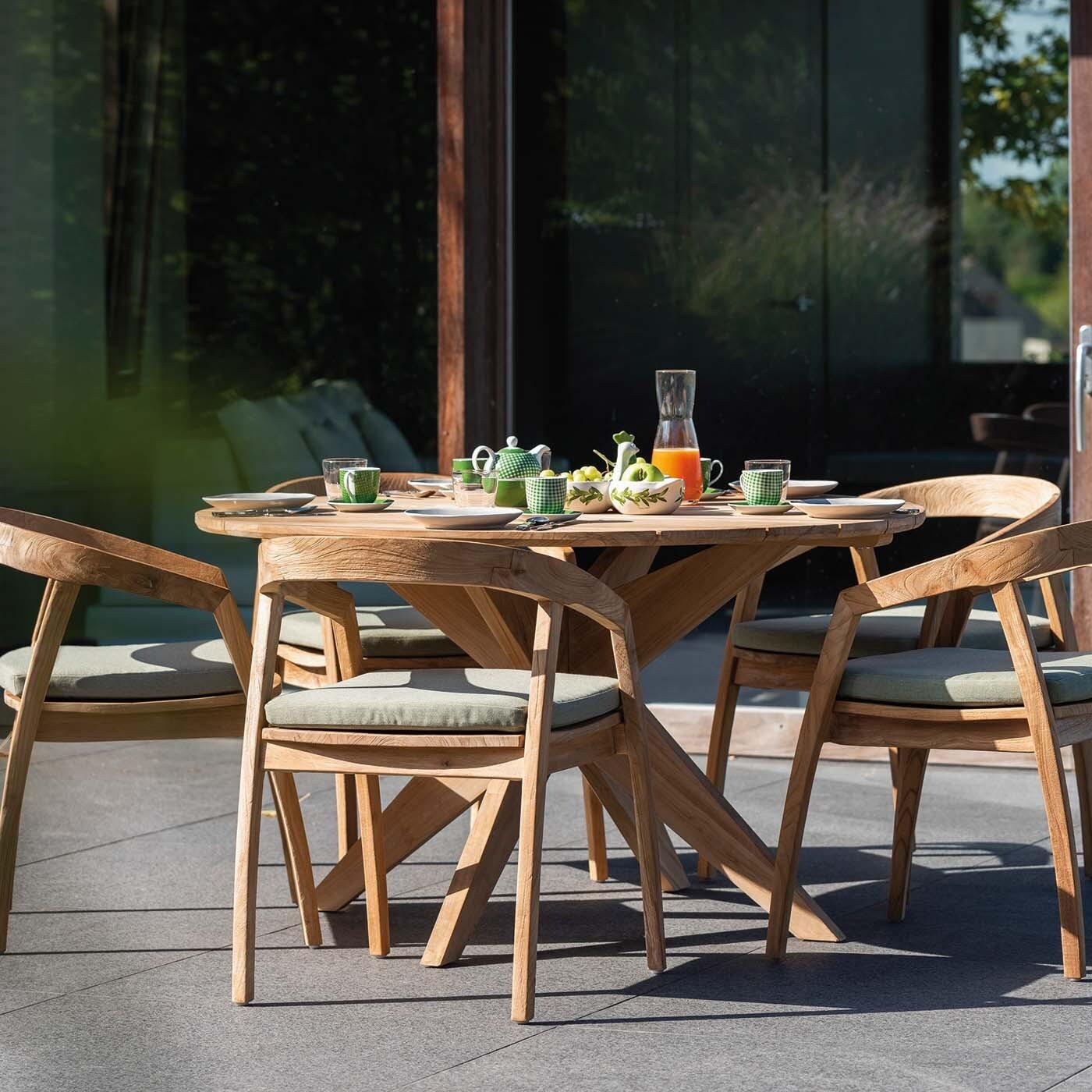 Table de jardin ronde Java 135cm Gescova