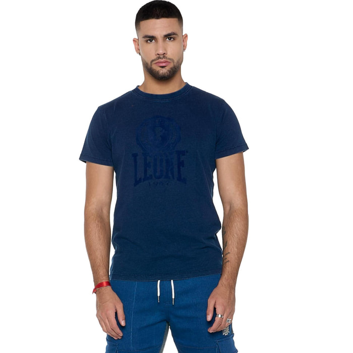 T-shirt da uomo a maniche in denim 'Indaco'