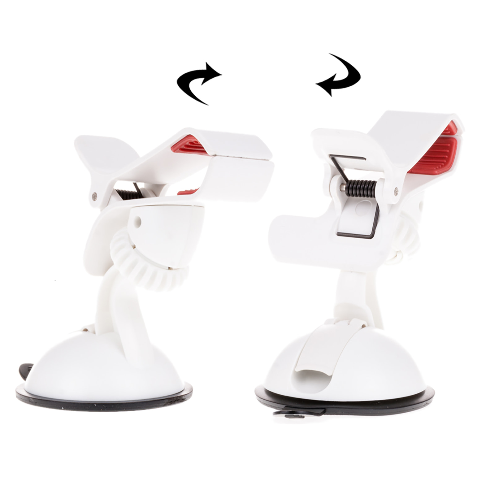 DAM Supporto da Auto a Ventosa con Morsetto Universale 10x7x12 Cm. Colore bianco