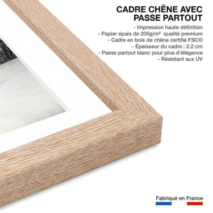 Affiche célébrité Sophia Loren, 1957 Affiche + cadre en bois - Chêne