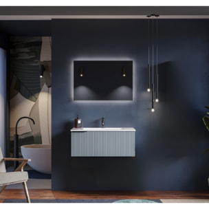 MOBILE DA BAGNO CANNES 90 AZZURRO - 3 PEZZI