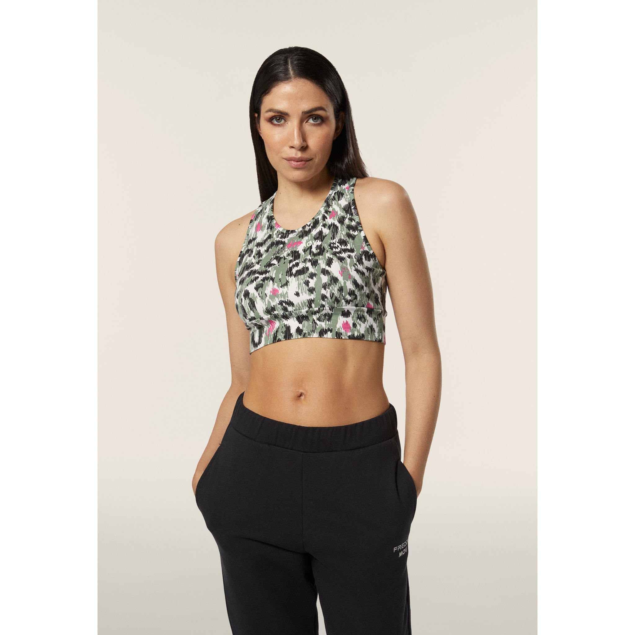 Reggiseno Sportivo fantasia maculata colorata