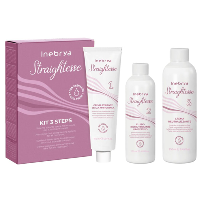 INEBRYA Set Straightess 3 Steps Ammonia Free