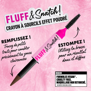NYX Professional Makeup Fluff & Snatch Crayon Sourcil Précision Effet Poudré COOL ASH BROWN