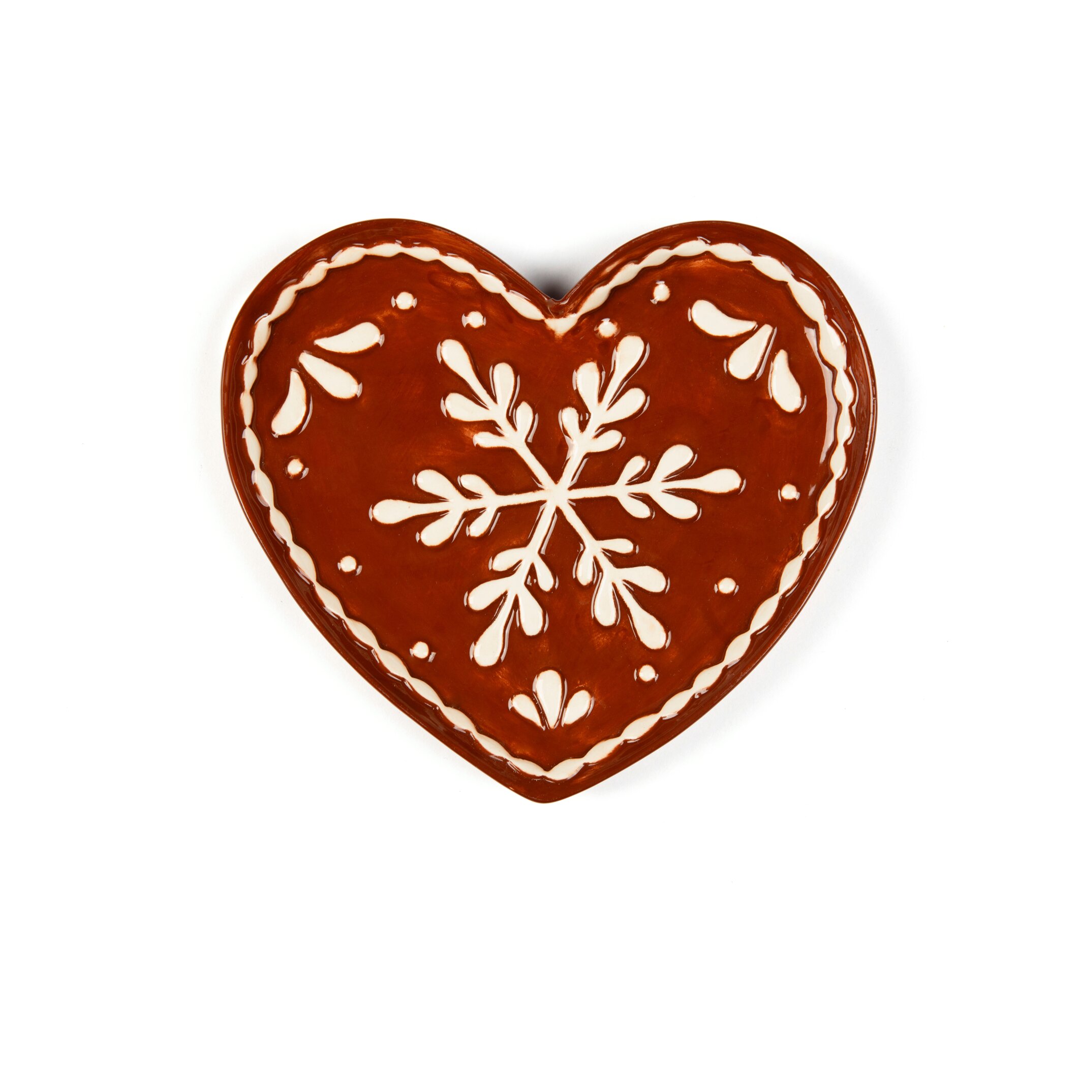 Assiette cœur Excelsa – Wonderful Ginger, céramique marron