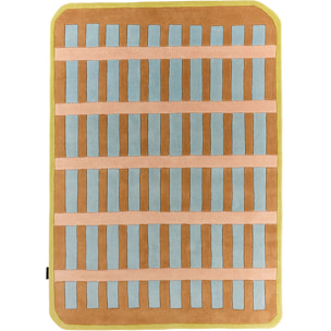 PANTONE - Tapis en laine fait main RAYON TENDRE à motif graphique