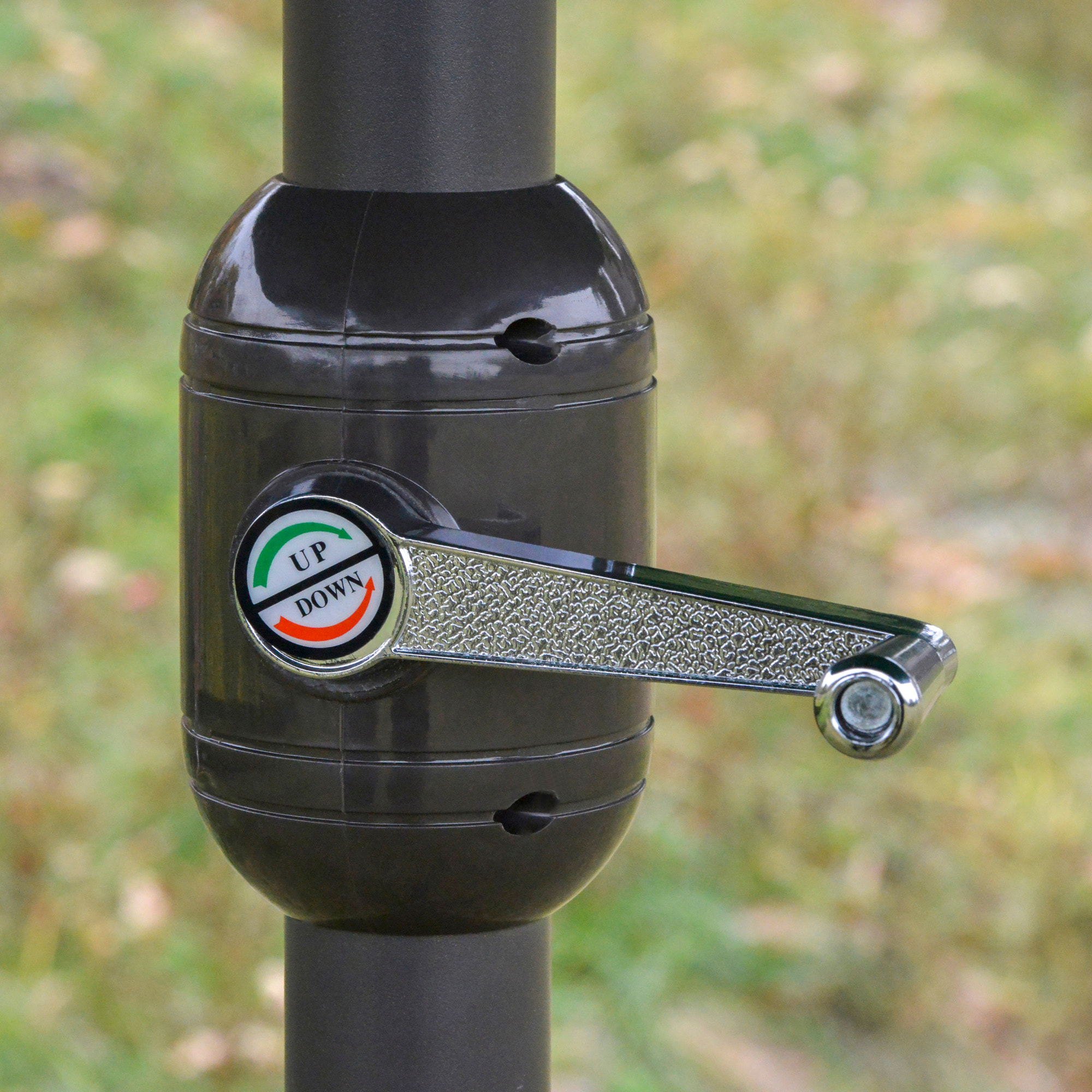 Sombrilla Doble 4,55x2,65 m Sombrilla Terraza Exterior con Manivela Manual Resistente al Agua y Protección Solar Sombrilla Grande para Terraza Playa Piscina Crema