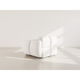 Grace - module d'assise droit en velours texturé - Beige
