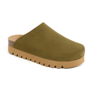 Zueco Plataforma Kaki Mujer BILLOWY CAQUI