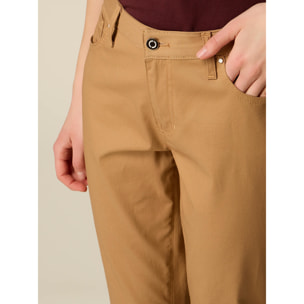 Oltre - Chinos en gabardina mezcla de algodón - Marrón