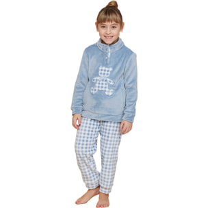 Pigiama bambina coral vichy heart Noidinotte