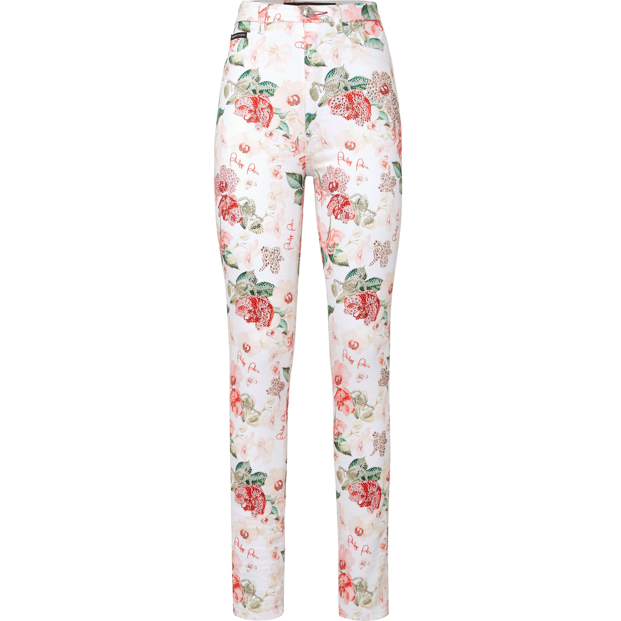 PHILIPP PLEIN Super High Waist Jegging Flowers