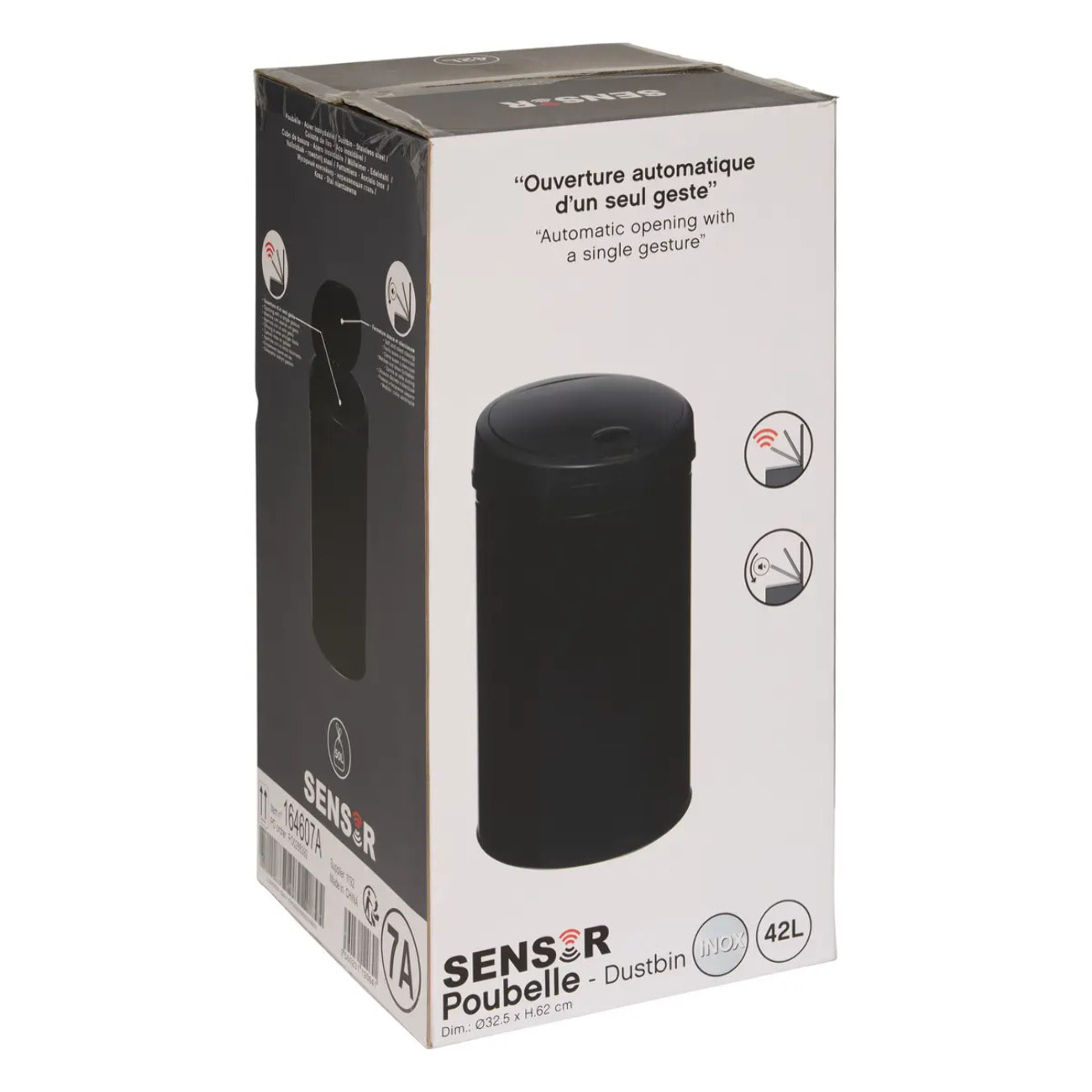 Poubelle sensor 40L détecteur infra-rouge