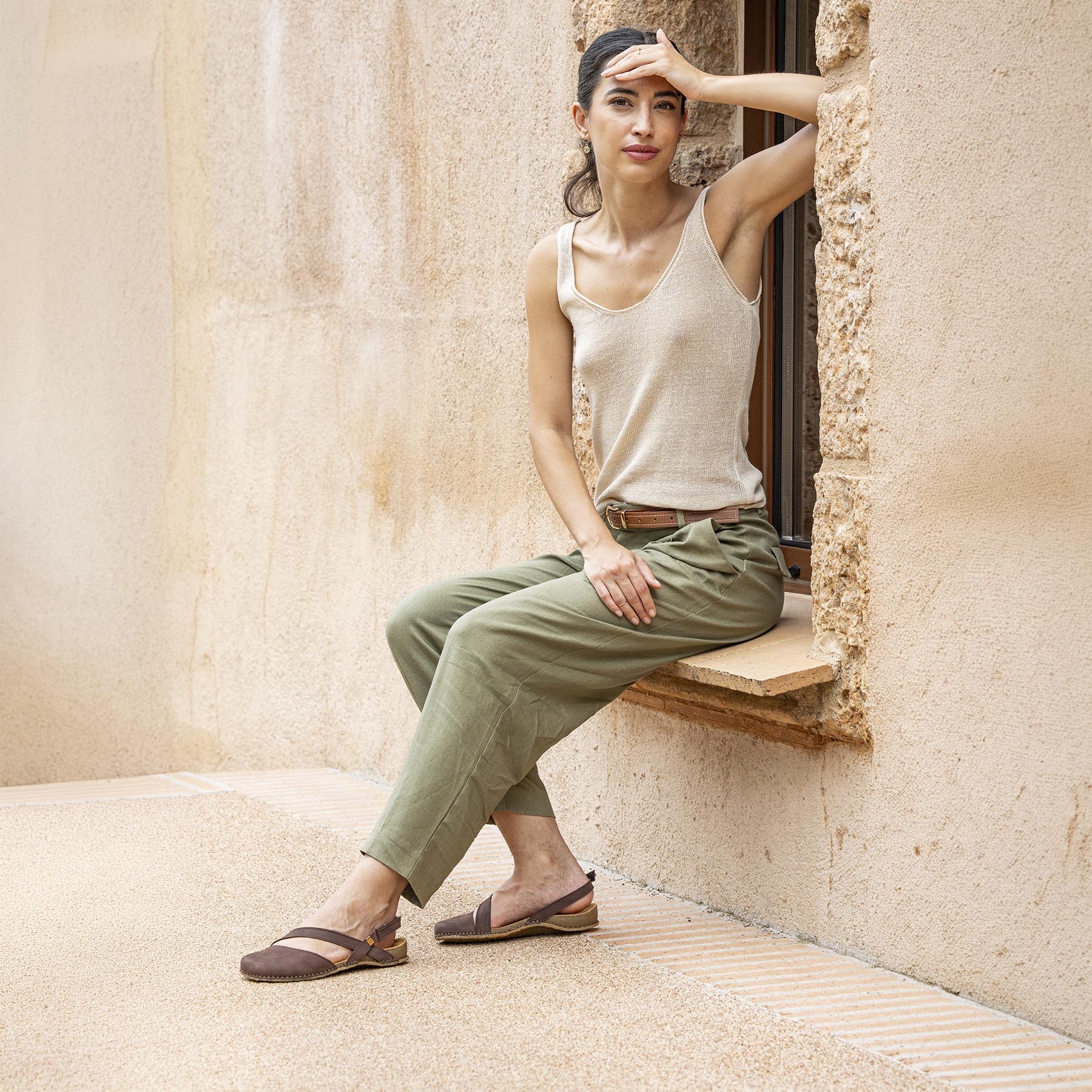 Sandalias N5813 NOBUCK LAVADO CREAM/PANGLAO color Cream