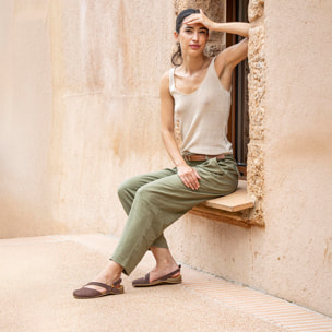 Sandalias N5813 NOBUCK LAVADO CREAM/PANGLAO color Cream