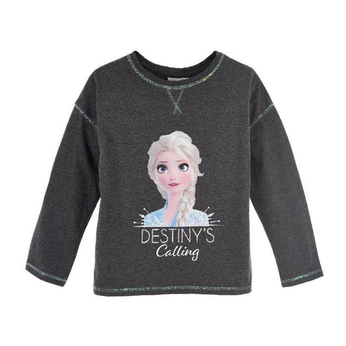 Maglia Girocollo a maniche lunghe Frozen Grigia Lei Disney Grigio