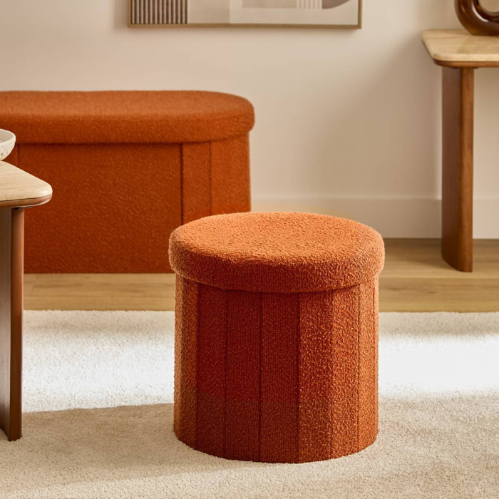 Pouf Fink rond pliable D.38cm ambre